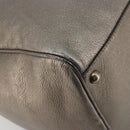 LOUIS VUITTON Gancini Hand Bag Leather Silver LV Auth ar14110-12