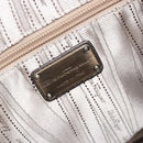 LOUIS VUITTON Gancini Hand Bag Leather Silver LV Auth ar14110-17