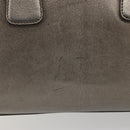 LOUIS VUITTON Gancini Hand Bag Leather Silver LV Auth ar14110-4