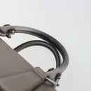 LOUIS VUITTON Gancini Hand Bag Leather Silver LV Auth ar14110-9