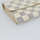 LOUIS VUITTON Damier Azur Portefeuille Sarah Long Wallet N63208 LV Auth ar14114-14