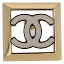 CHANEL Earring Metal Gold Tone White CC Auth ar14117M-7