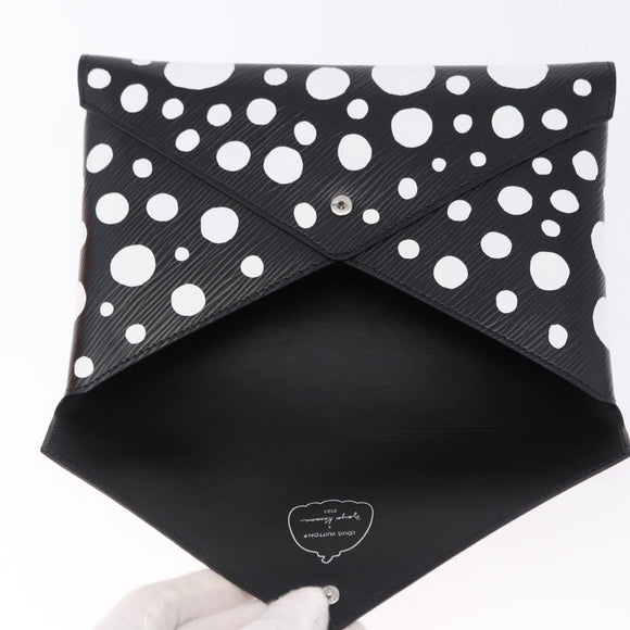 LOUIS VUITTON LVxYK Epi Pochette Kirigami Black White M81959 LV Auth ar14119M