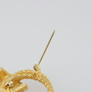 Christian Dior Brooch Metal Gold Tone Auth ar14121-7