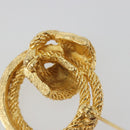 Christian Dior Brooch Metal Gold Tone Auth ar14121-8