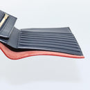 CELINE Large Strap Wallet Bifold Wallet Leather Red Gold Tone Auth ar14122A-14