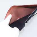 CELINE Large Strap Wallet Bifold Wallet Leather Red Gold Tone Auth ar14122A-19