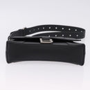 BALENCIAGA Downtown Shoulder Bag Leather Black Silver 736471 Auth ar14127M-10