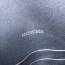 BALENCIAGA Downtown Shoulder Bag Leather Black Silver 736471 Auth ar14127M-17