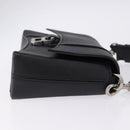 BALENCIAGA Downtown Shoulder Bag Leather Black Silver 736471 Auth ar14127M-4