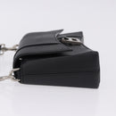 BALENCIAGA Downtown Shoulder Bag Leather Black Silver 736471 Auth ar14127M-5