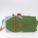 LOEWE KENPRICE cushion Tote Bag Canvas Green Brown Auth ar14130-10