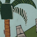 LOEWE KENPRICE cushion Tote Bag Canvas Green Brown Auth ar14130-3