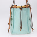 LOEWE KENPRICE cushion Tote Bag Canvas Green Brown Auth ar14130-6