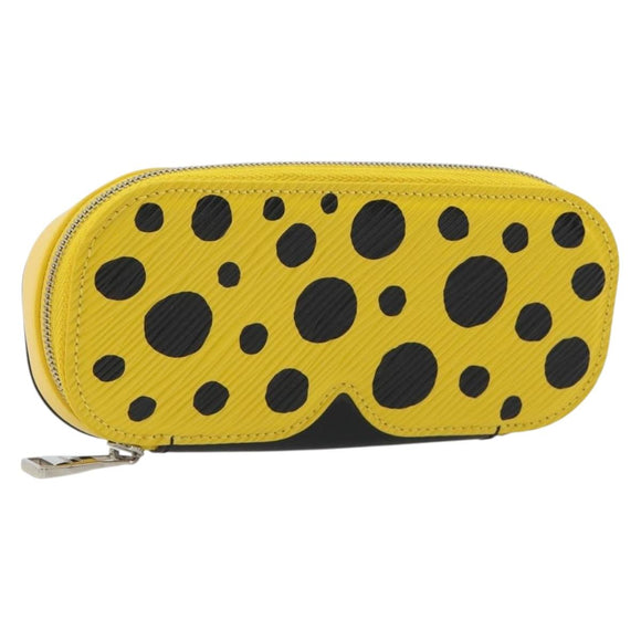 LOUIS VUITTON LV × YK Epi Etui Lunette GM Yellow Black GI0882 LV Auth ar14131SM