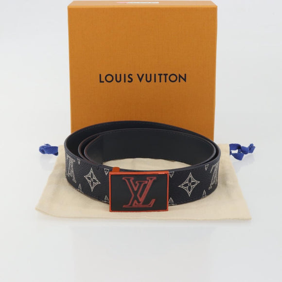 LOUIS VUITTON Monogram Ceinture Etropol Belt Navy M0049 LV Auth ar14133M