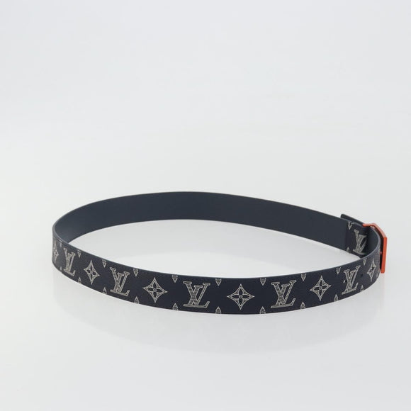 LOUIS VUITTON Monogram Ceinture Etropol Belt Navy M0049 LV Auth ar14133M