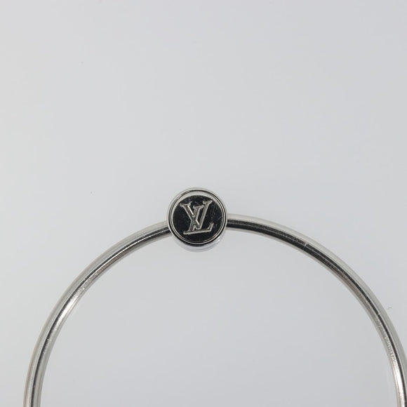 LOUIS VUITTON Porte Cles Round Charm Metal Silver M68854 LV Auth ar14134M