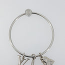 LOUIS VUITTON Porte Cles Round Charm Metal Silver M68854 LV Auth ar14134M-4