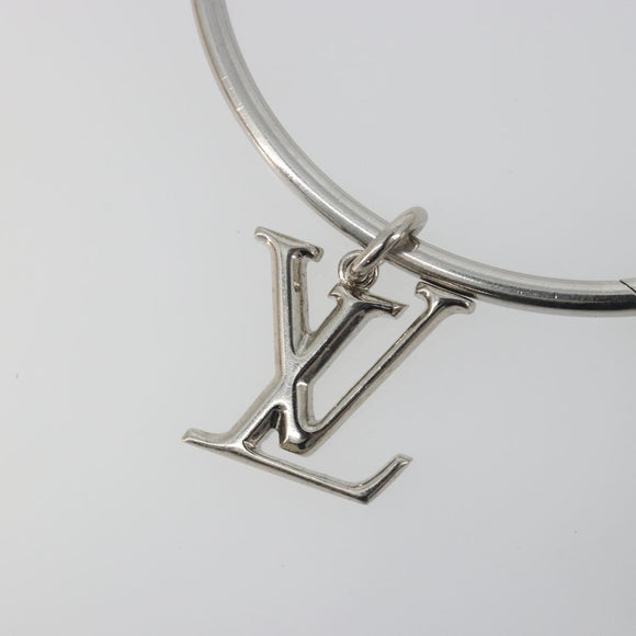 LOUIS VUITTON Porte Cles Round Charm Metal Silver M68854 LV Auth ar14134M