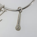 LOUIS VUITTON Porte Cles Round Charm Metal Silver M68854 LV Auth ar14134M-6