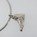 LOUIS VUITTON Porte Cles Round Charm Metal Silver M68854 LV Auth ar14134M-7