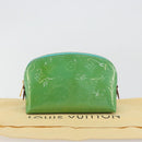 LOUIS VUITTON Monogram Vernis Pochette Cosmetic PM Blue M91747 Auth ar14136V-12