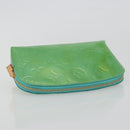 LOUIS VUITTON Monogram Vernis Pochette Cosmetic PM Blue M91747 Auth ar14136V-5
