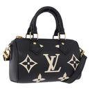 LOUIS VUITTON Monogram Empreinte Nano Speedy Bag Black M81456 LV Auth ar14137SAM-1