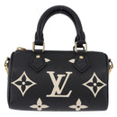 LOUIS VUITTON Monogram Empreinte Nano Speedy Bag Black M81456 LV Auth ar14137SAM-13