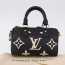 LOUIS VUITTON Monogram Empreinte Nano Speedy Bag Black M81456 LV Auth ar14137SAM-12