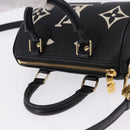 LOUIS VUITTON Monogram Empreinte Nano Speedy Bag Black M81456 LV Auth ar14137SAM-6