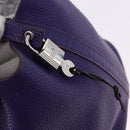 HERMES Picotan Lock MM Hand Bag Leather Purple Silver Auth ar14140SM-14