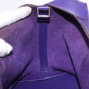 HERMES Picotan Lock MM Hand Bag Leather Purple Silver Auth ar14140SM-18