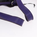 HERMES Picotan Lock MM Hand Bag Leather Purple Silver Auth ar14140SM-7