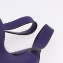 HERMES Picotan Lock MM Hand Bag Leather Purple Silver Auth ar14140SM-8