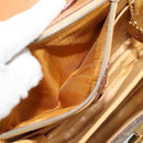 CELINE Macadam Shoulder Bag PVC Leather Brown Gold Tone Auth ar14141A-22