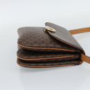 CELINE Macadam Shoulder Bag PVC Leather Brown Gold Tone Auth ar14141A-4