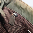 PRADA Hand Bag Nylon Green Auth ar14142-19