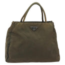 PRADA Hand Bag Nylon Green Auth ar14142-2
