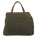PRADA Hand Bag Nylon Green Auth ar14142-3