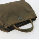 PRADA Hand Bag Nylon Green Auth ar14142-6