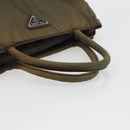 PRADA Hand Bag Nylon Green Auth ar14142-7