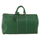 LOUIS VUITTON Epi Keepall 50 Boston Bag Green M42964 LV Auth ar14144-1