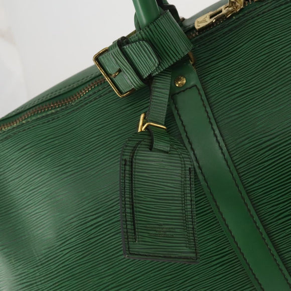 LOUIS VUITTON Epi Keepall 50 Boston Bag Green M42964 LV Auth ar14144