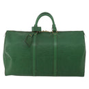 LOUIS VUITTON Epi Keepall 50 Boston Bag Green M42964 LV Auth ar14144-13