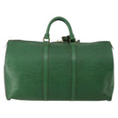 LOUIS VUITTON Epi Keepall 50 Boston Bag Green M42964 LV Auth ar14144-2