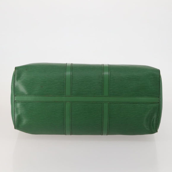 LOUIS VUITTON Epi Keepall 50 Boston Bag Green M42964 LV Auth ar14144
