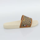 GUCCI Disney MicroGG Sandals PVC Leather Beige 603702 Auth ar14145M-12