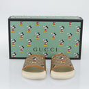GUCCI Disney MicroGG Sandals PVC Leather Beige 603702 Auth ar14145M-18